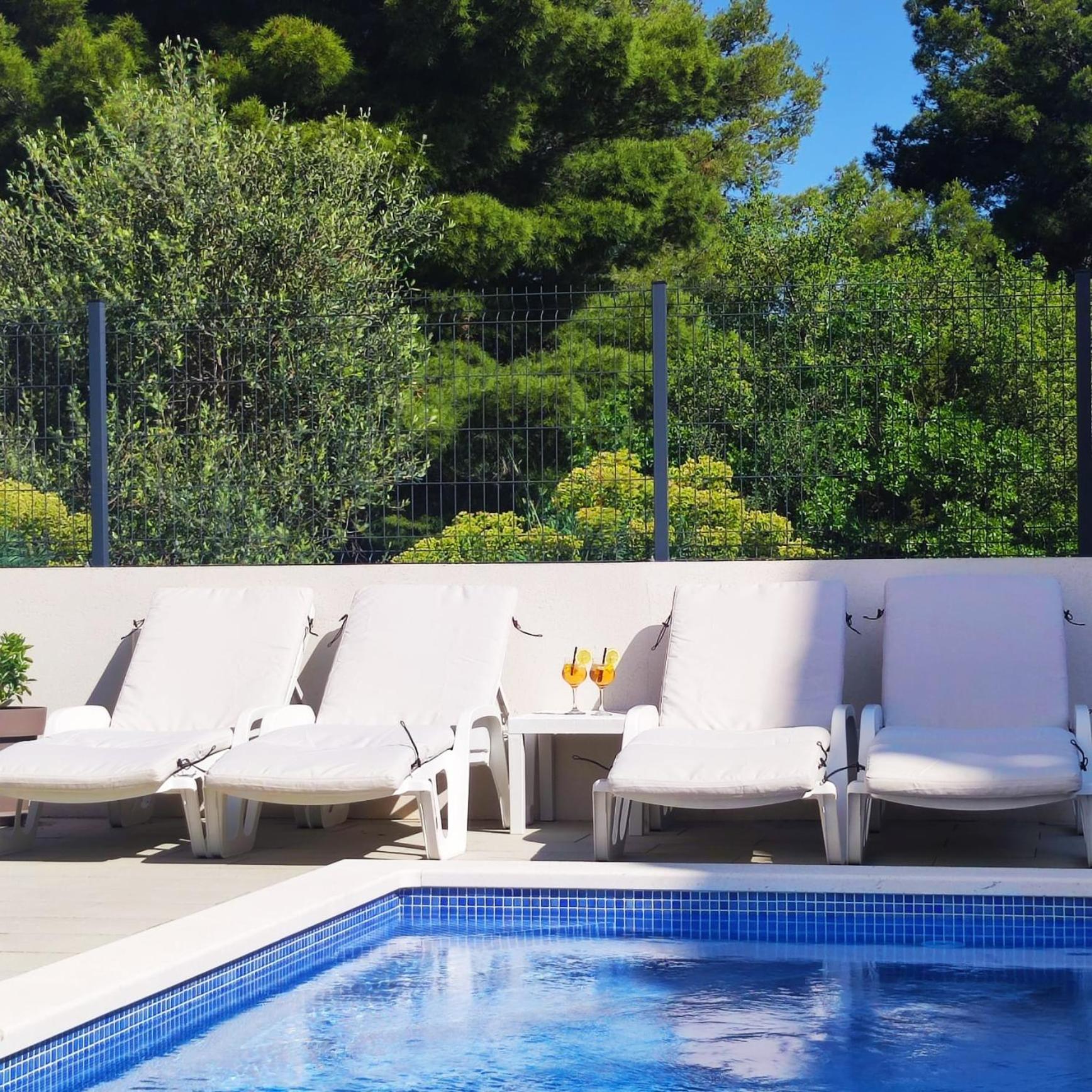Apartment Adria Relax With Private Heated Pool Trogir Exterior foto